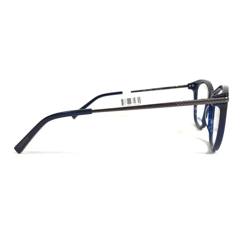 Converse Eyeglasses Frames Q405 NAVY Grey Blue Cat Eye Full Rim 54-16-135
